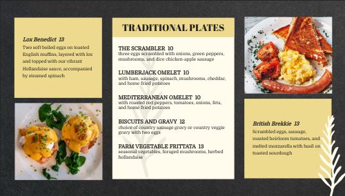 Diner Cuisine Digital Menu Board