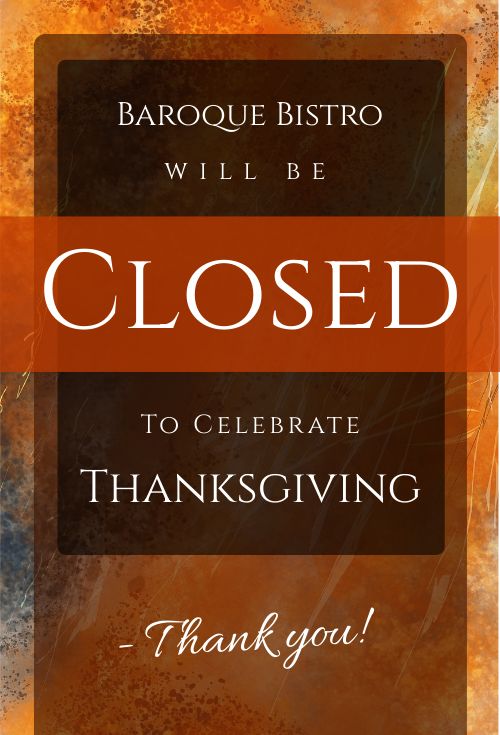Closed on Thanksgiving Table Tent page 1 preview