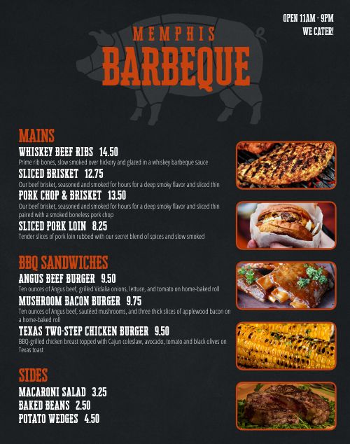 Grill Food Truck Menu Poster Template by MustHaveMenus