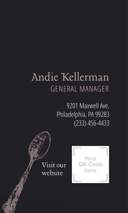 Manager QR Code Business Card