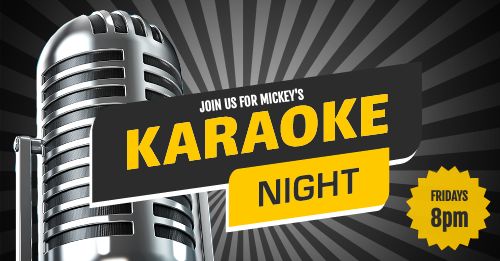 Black Karaoke Night FB Post page 1 preview