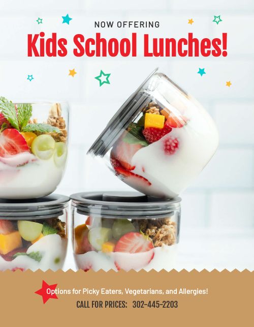 School Lunch Flyer page 1 preview