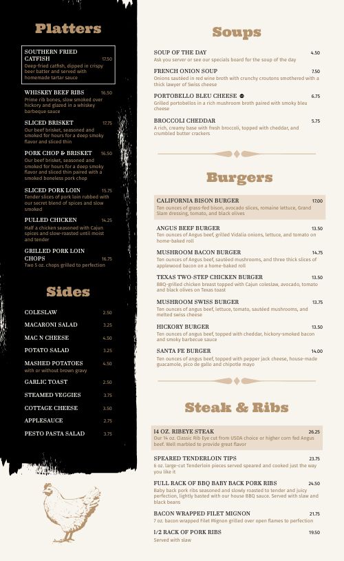 Modern Barbeque Menu page 2 preview