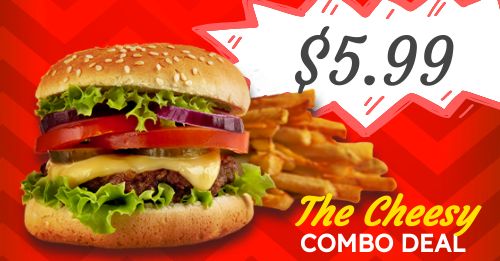 Burger Combo Facebook Post page 1 preview