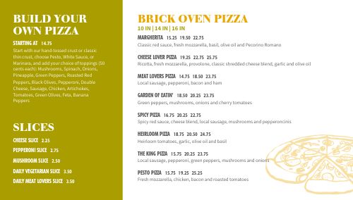 Fundamental Pizza Digital Menu Board page 2 preview