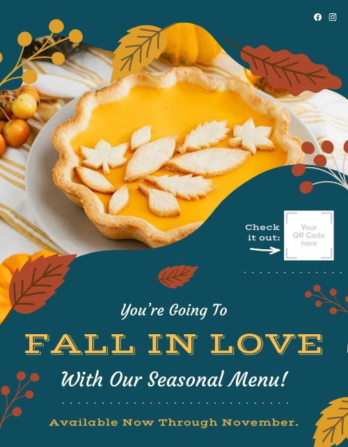 Fall Restaurant Flyer page 1 preview