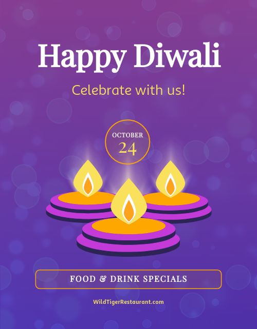 Purple Diwali Flyer