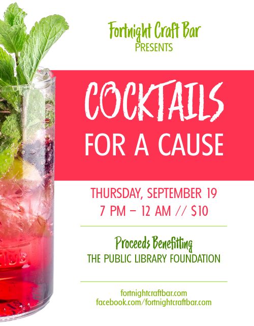 Cocktails for a Cause Flyer