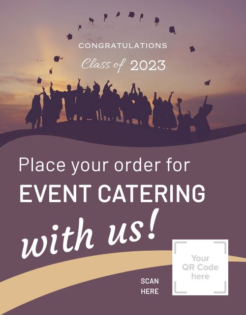 Graduation Event Catering Flyer page 1 preview
