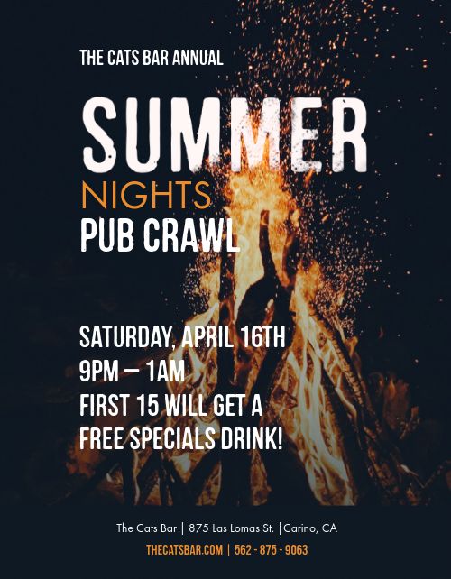Summer Pub Crawl Flyer