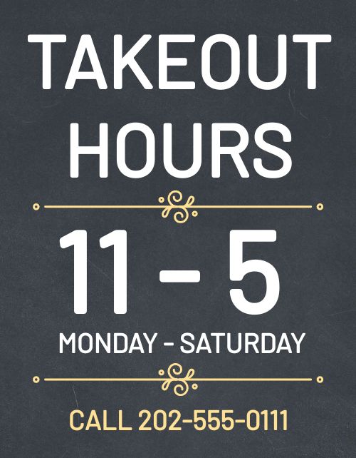 Takeout Schedule Flyer