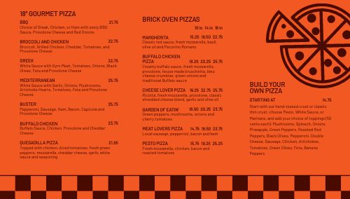 Color Block Pizza Digital Menu Board page 1 preview