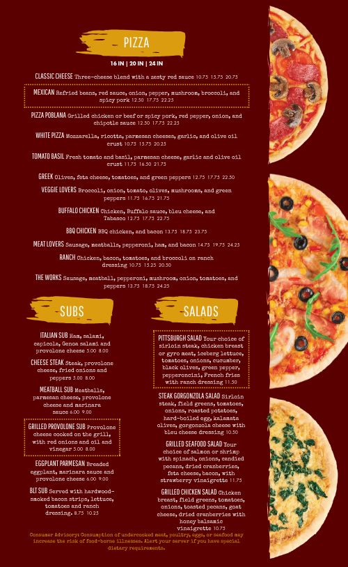 Indulgent Pizzeria Menu page 2 preview
