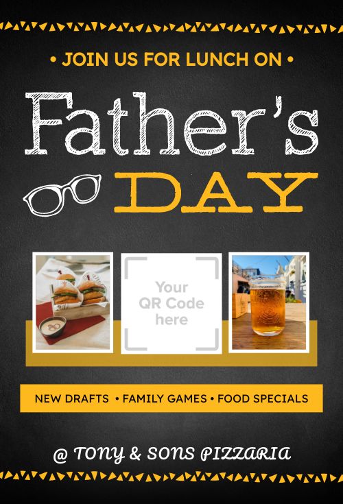 Black Fathers Day Table Tent