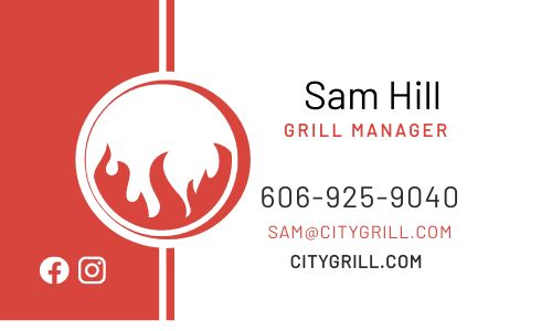 Barbecue Flame Business Card