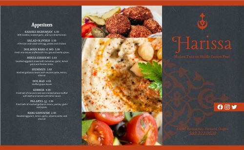 Gourmet Middle Eastern Takeout Menu