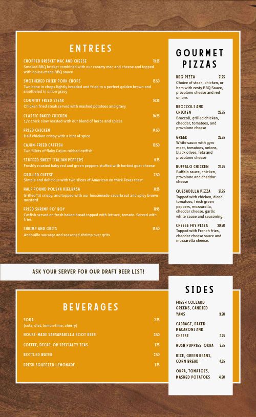 Soul Food Kitchen Menu Design Template by MustHaveMenus