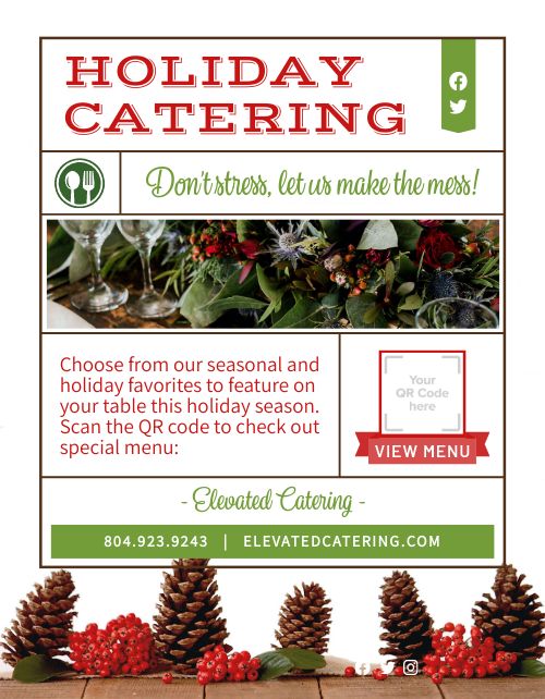 Holiday Catering Sign