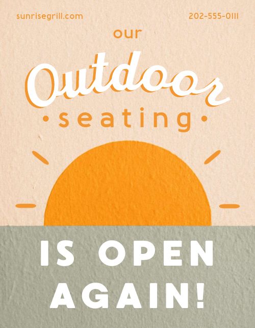 Outdoor Seating Flyer page 1 preview