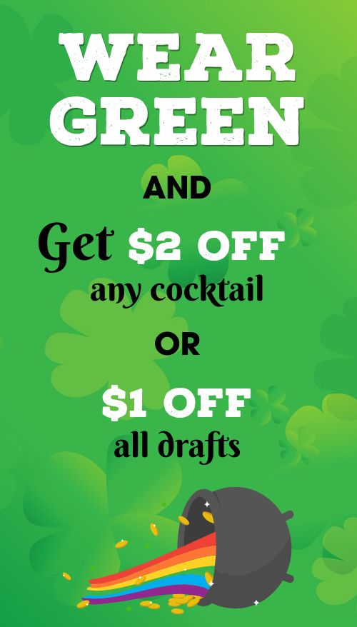 Vertical St Patricks Day Wear Green Promo Screen