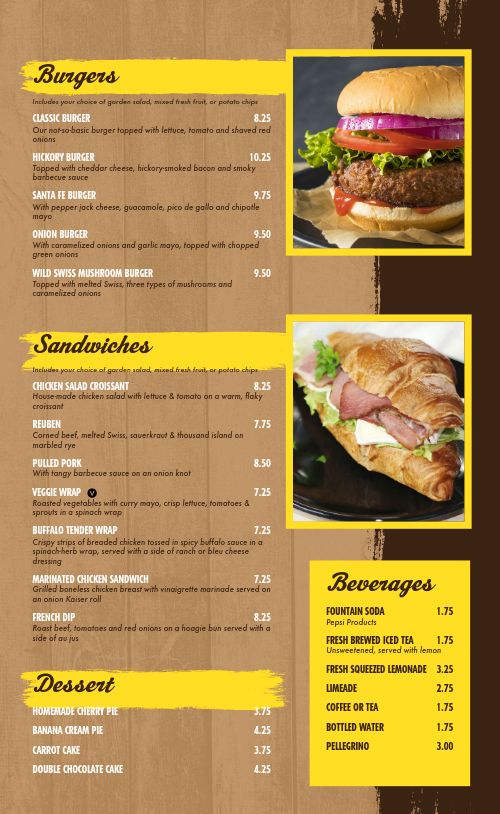 Western Cafe Menu Design Template by MustHaveMenus