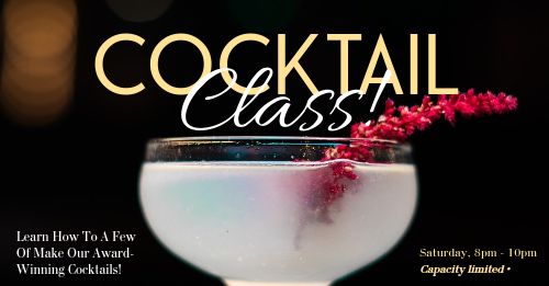 Cocktail Class Facebook Post page 1 preview