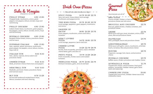 Pepperoni Plain Pizza Takeout Menu Template by MustHaveMenus