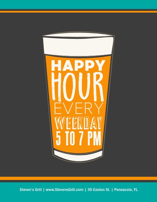 Daily Happy Hour Flyer