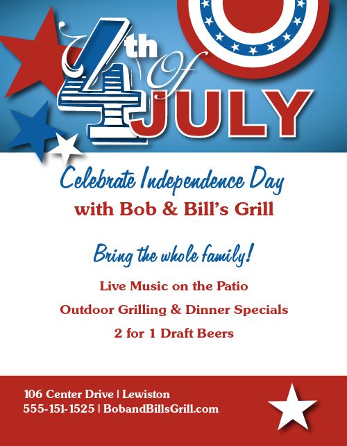 July Fourth Celebration Flyer