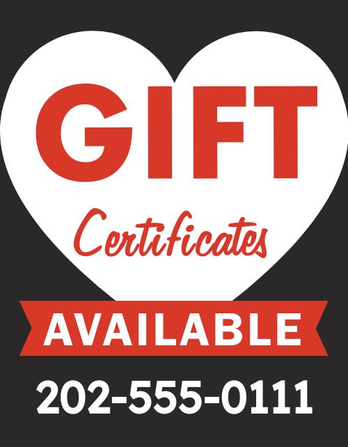 Gift Certificates Available Flyer