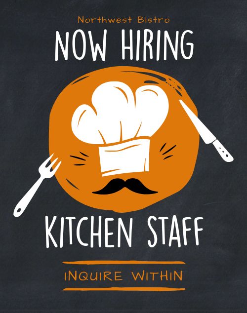 Now Hiring Poster Template by MustHaveMenus