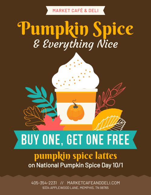 Pumpkin Spice Flyer page 1 preview