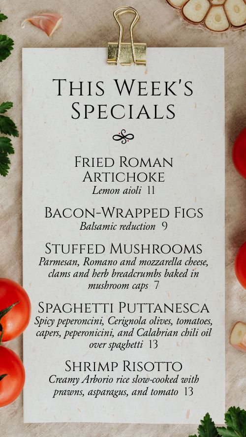 Weekly Specials Instagram Story