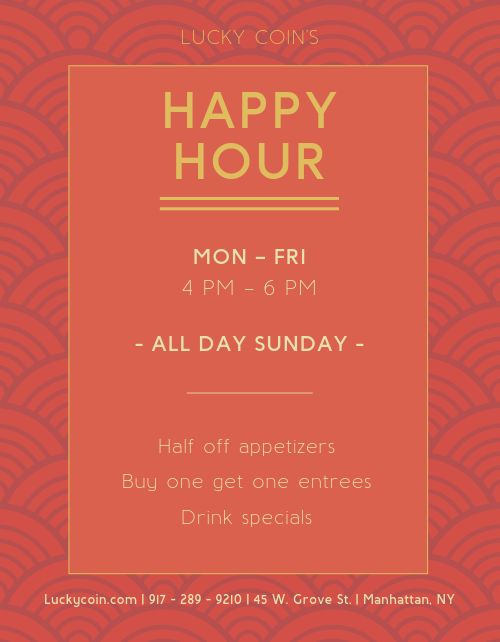 Chinese Happy Hour Flyer