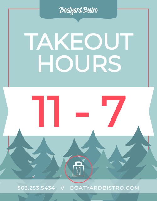Winter Takeout Hours Flyer page 1 preview