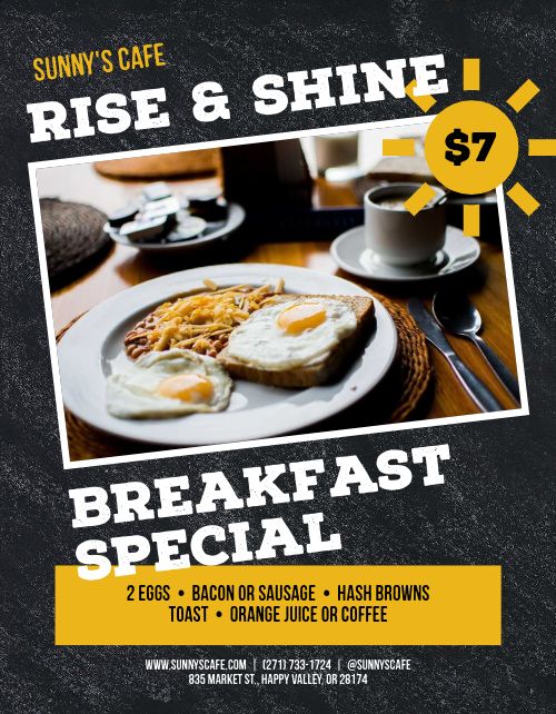 Breakfast Special Signage