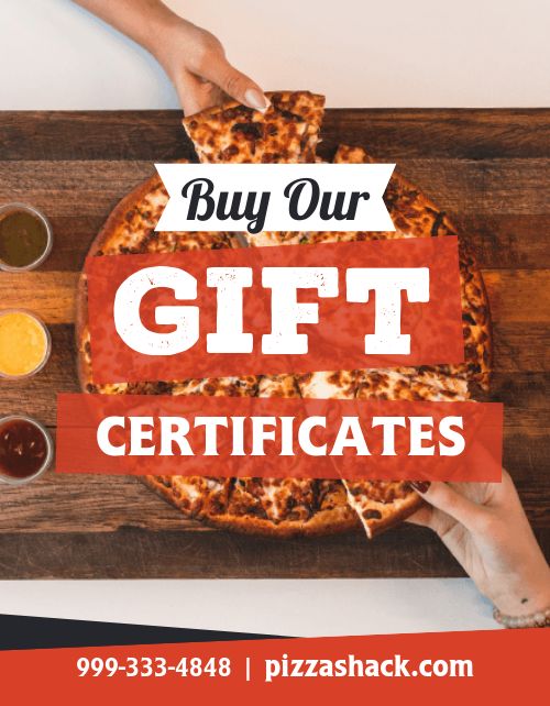 Pizza Gift Certificate Flyer
