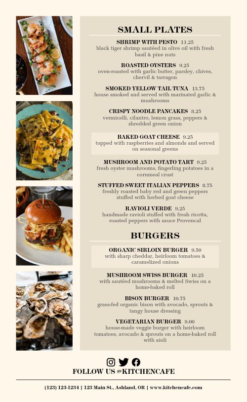 Lunch Cafe Menu page 2 preview