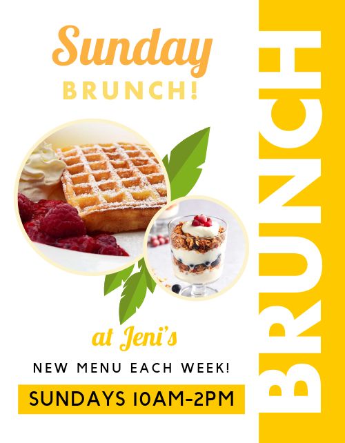 Sunday Brunch Sign Template by MustHaveMenus