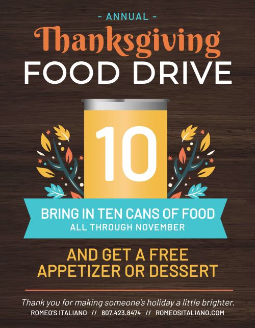 canned food drive flyer template