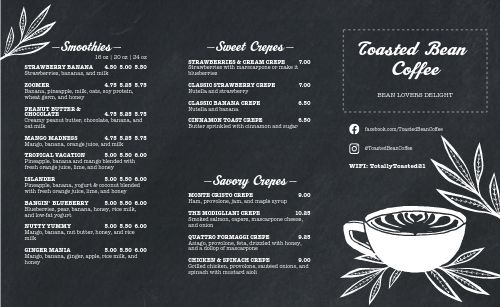 Streamlined Coffee Folded Menu Template by MustHaveMenus