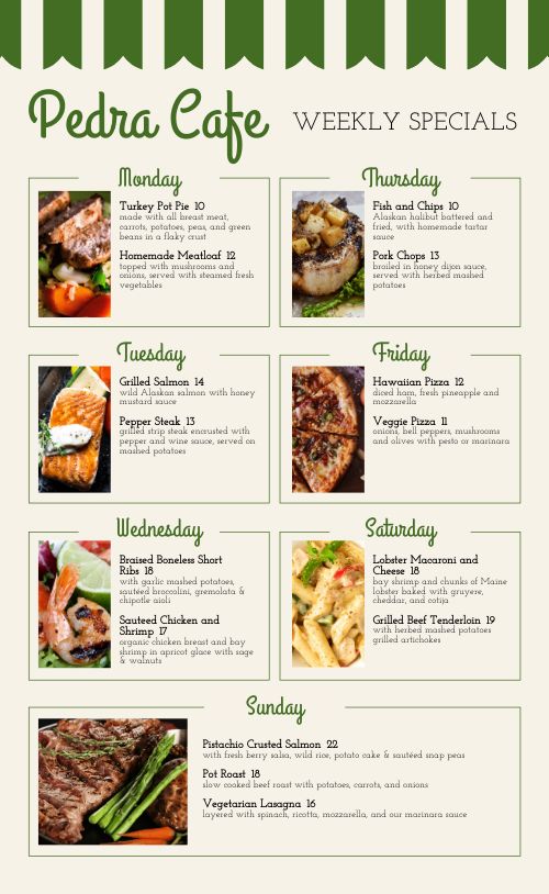 Cafe Daily Specials Menu Design Template by MustHaveMenus