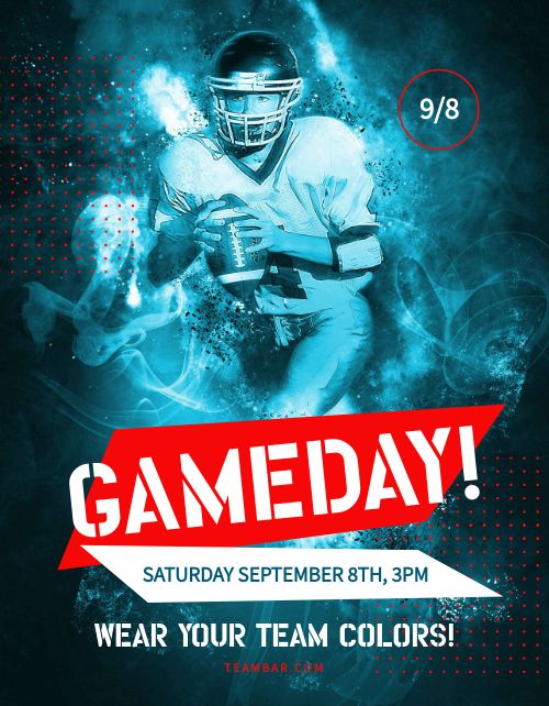 Blue Game Day Flyer