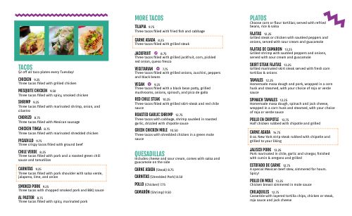 Vibrant Zig Zag Mexican Takeout Menu page 2 preview