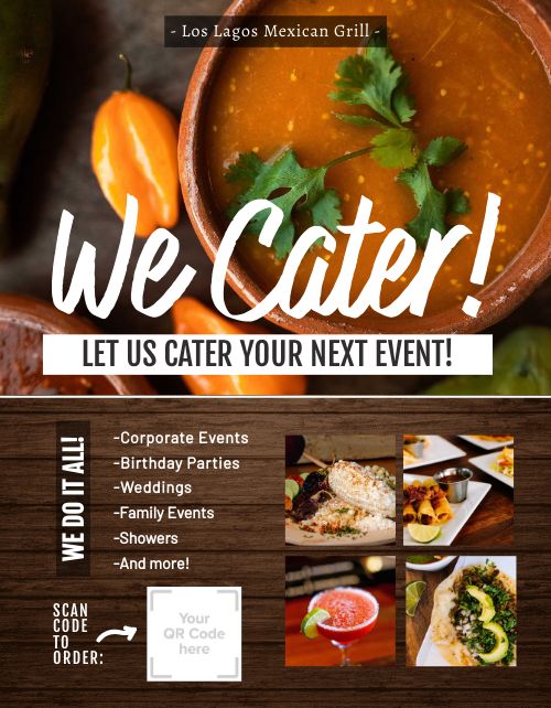 Cater Events Flyer page 1 preview