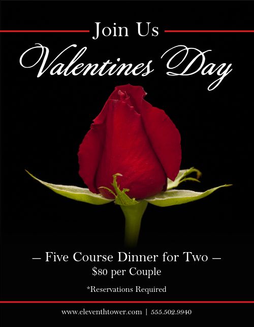 Valentines Restaurant Event Flyer