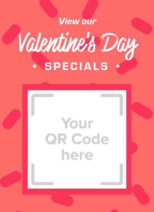 Valentines QR Code Tabletop Insert