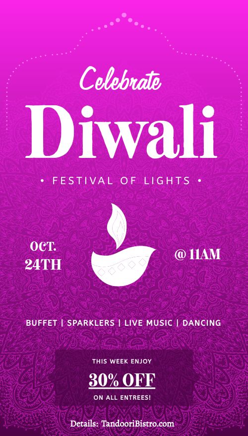 Diwali Celebration Digital Poster