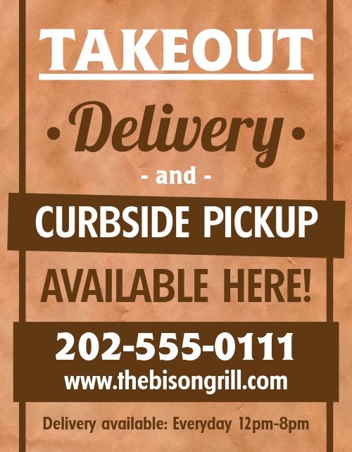 Curbside Available Here Flyer