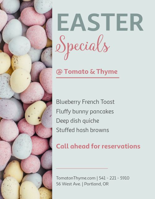 Easter Specials Flyer Template by MustHaveMenus